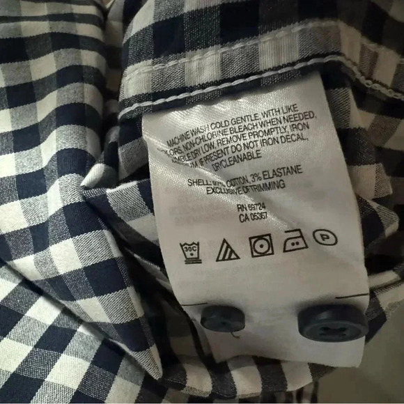 COLUMBIA Men’s Rapid Rivers™ II Long Sleeve Navy Gingham Button Up Size XL - Picture 5 of 5